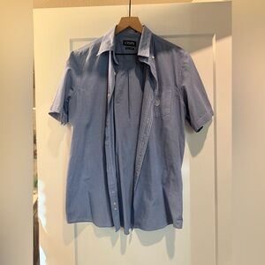 Chaps Light Blue Casual Button Down Shirt